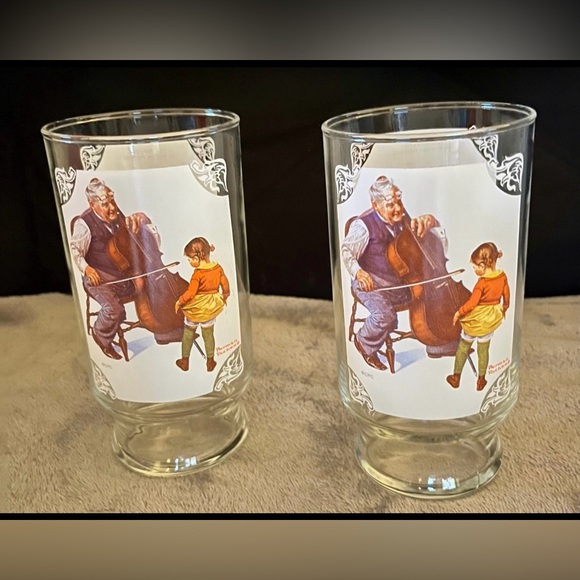 VINTAGE NORMAN ROCKWELL GLASSES - Picture 6 of 8